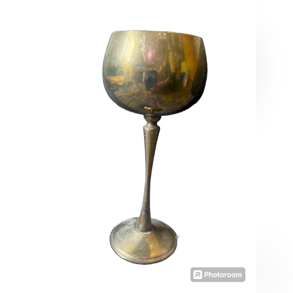 Genuine Brass King's Plate Wine Glass
